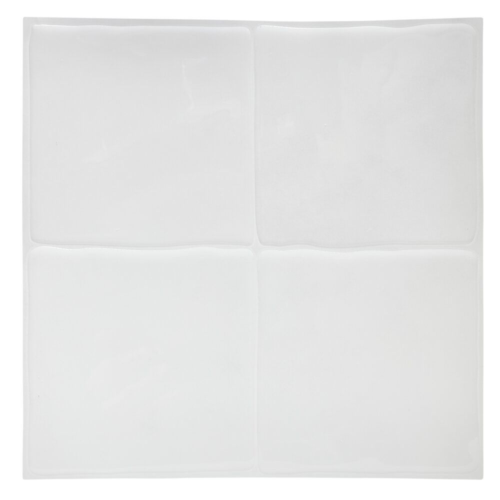 Carrelage adhésif sticker x4 carreaux blancs 21x29cm