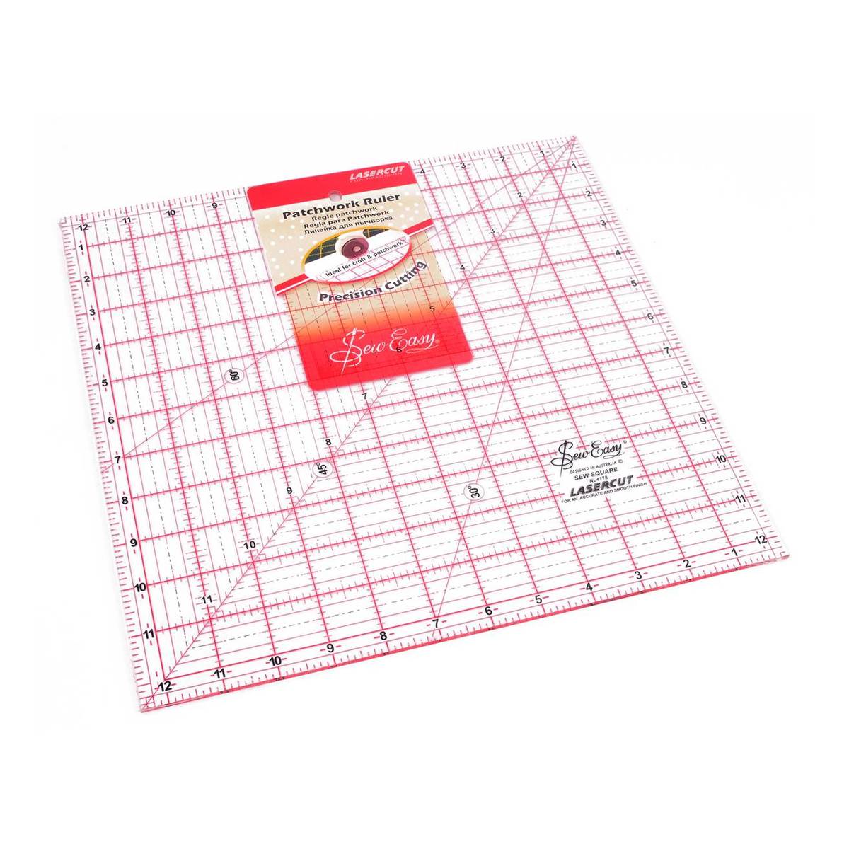 Sew Easy Square Quilting Ruler 12.5 x 12.5 Inches