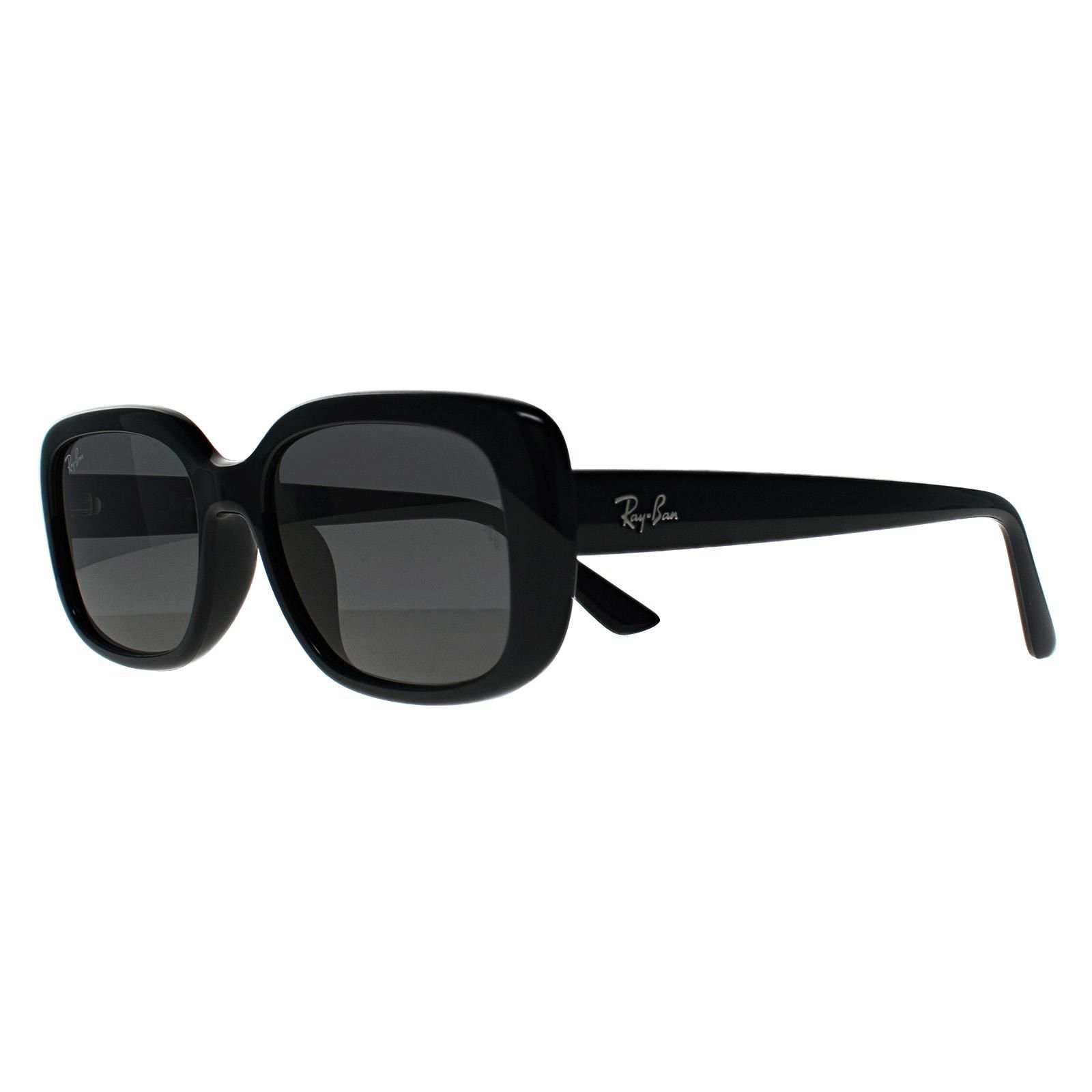 Ray-Ban Rectangle Polished Black Dark Grey RB4421D Bio Based