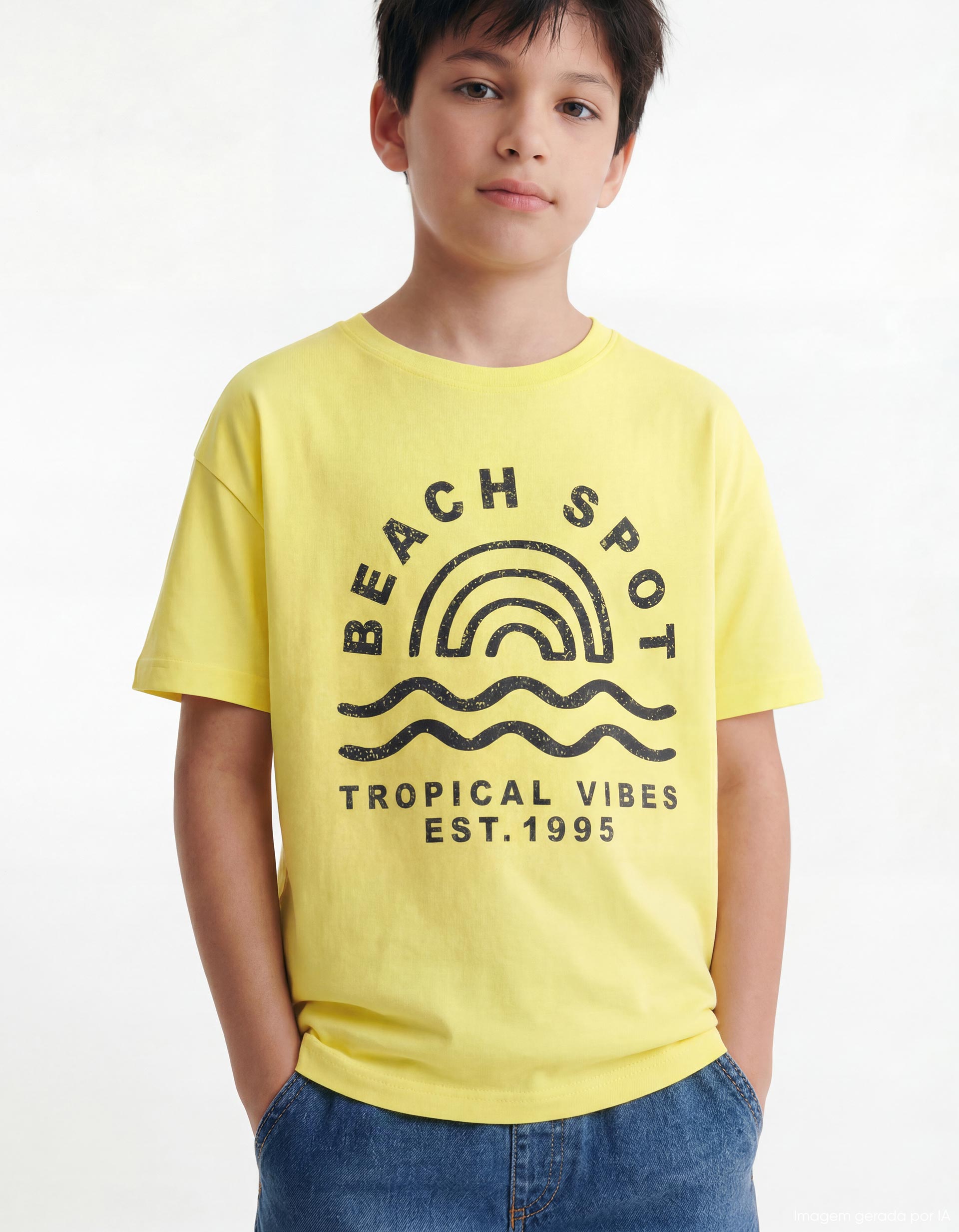 Pack 2 T-shirts, Menino, Amarelo