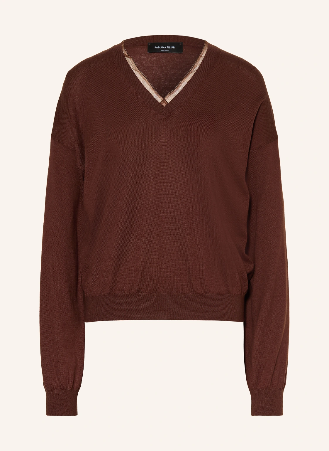 FABIANA FILIPPI Pullover mit Schmuckperlen