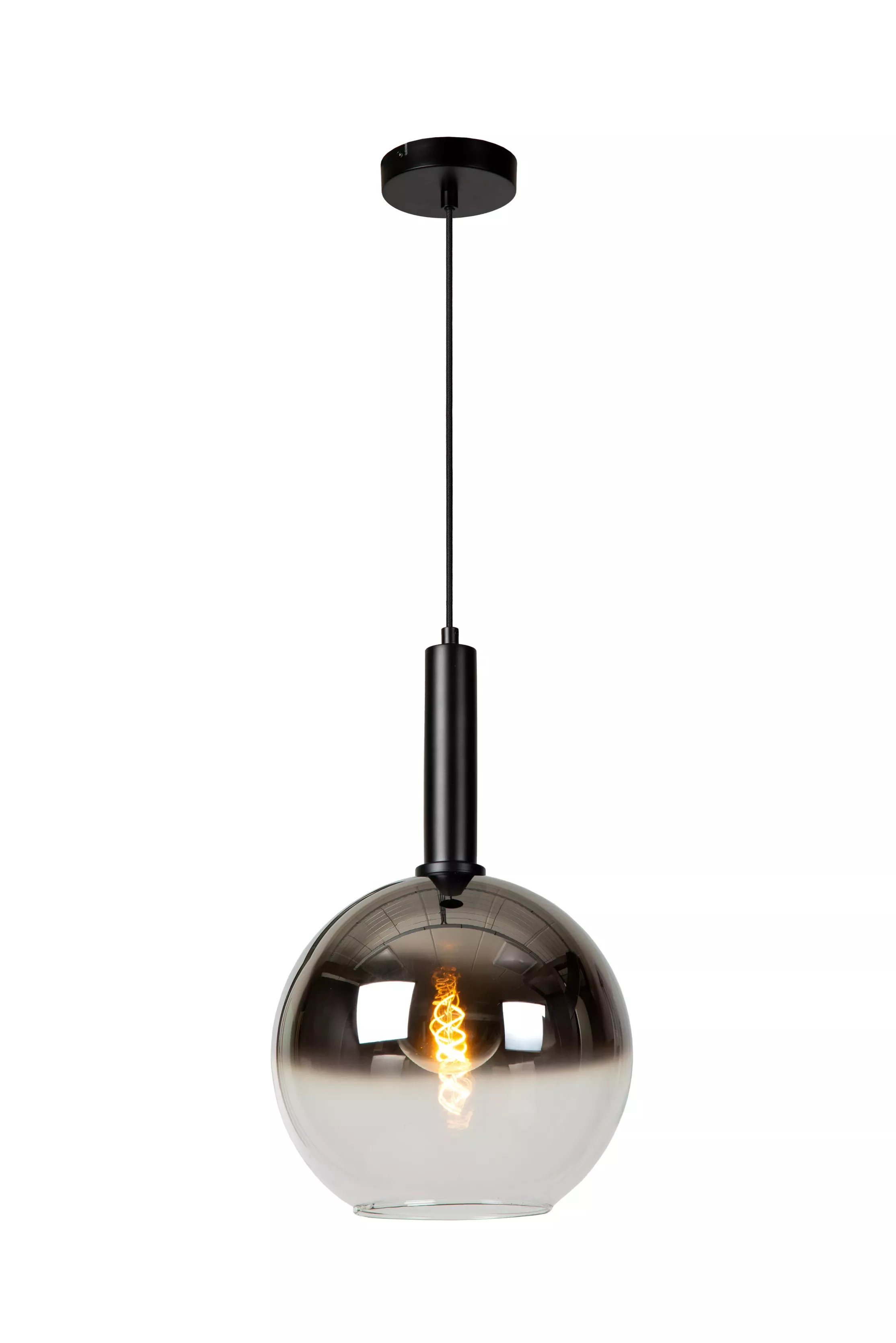 Lampa wisząca czarna MARIUS 1xE27x40W wym: 150x30x30 cm Lucide