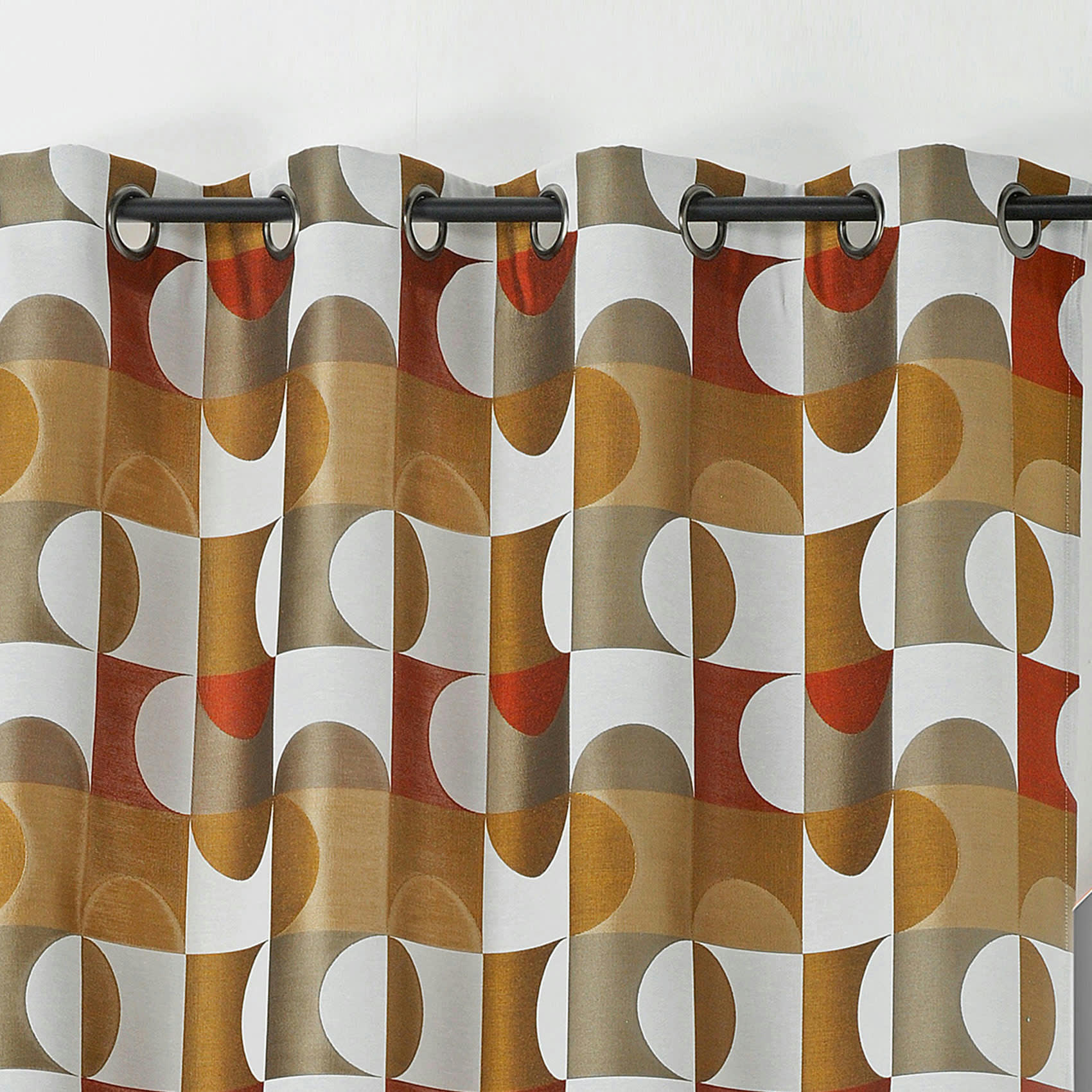 - Rideau d'ameublement astral polyester brique 135x255 cm