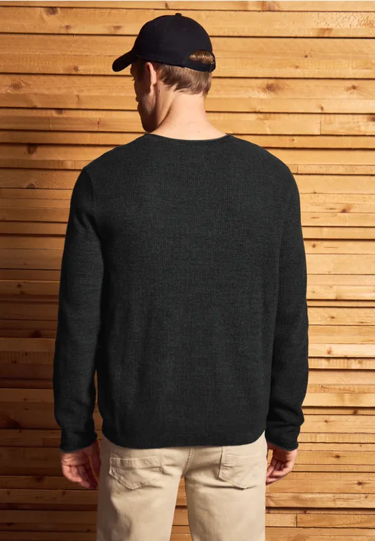 Rundhals Strukturpullover
