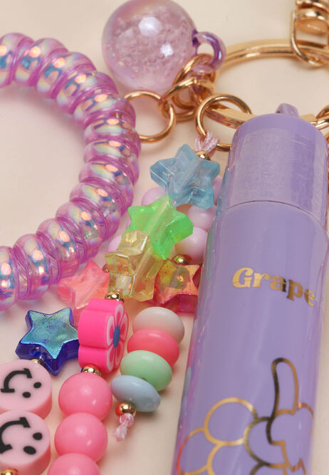 Womens Purple Grape Fruit Lip Gloss Bag Charm