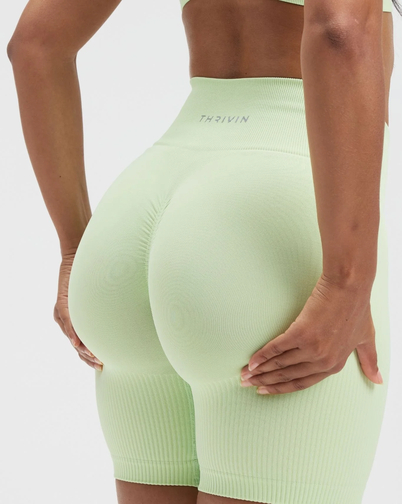 Elevate™ Sculpting High Waist Scrunch Shorts | Pistachio Green