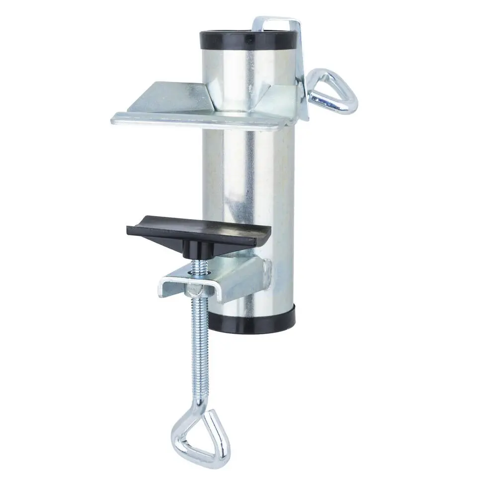 HI Parasolhouder voor op het balkon - zilver - metaal