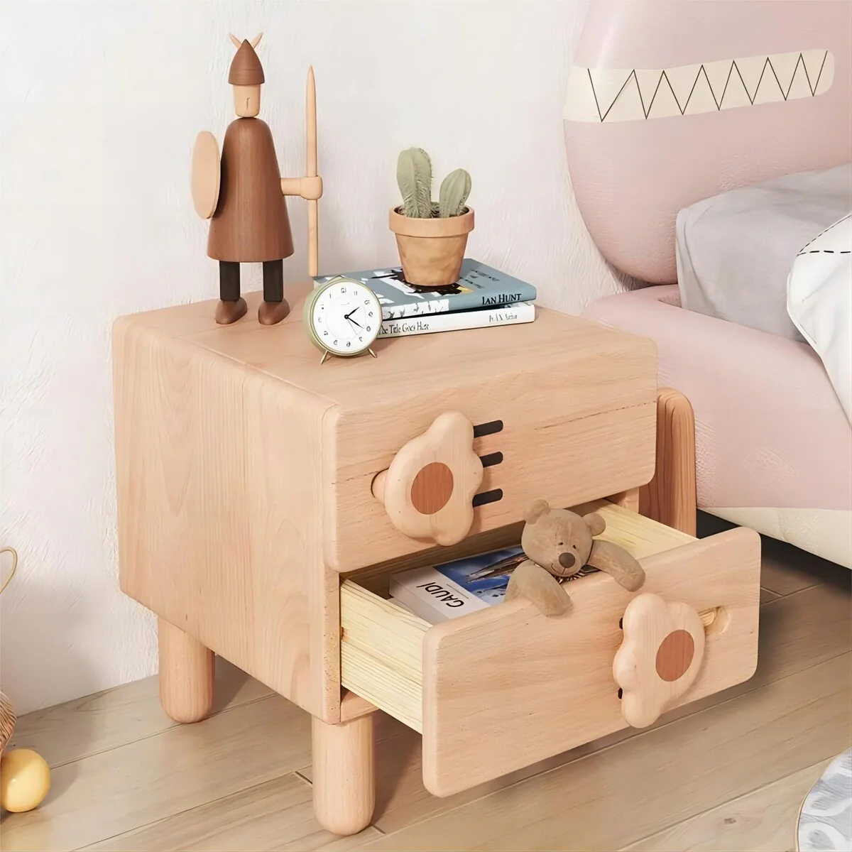 Funny Cat Paw Shape Modern Kids Room Wood Storage Cabinet Furniture Kids' Cabinets
