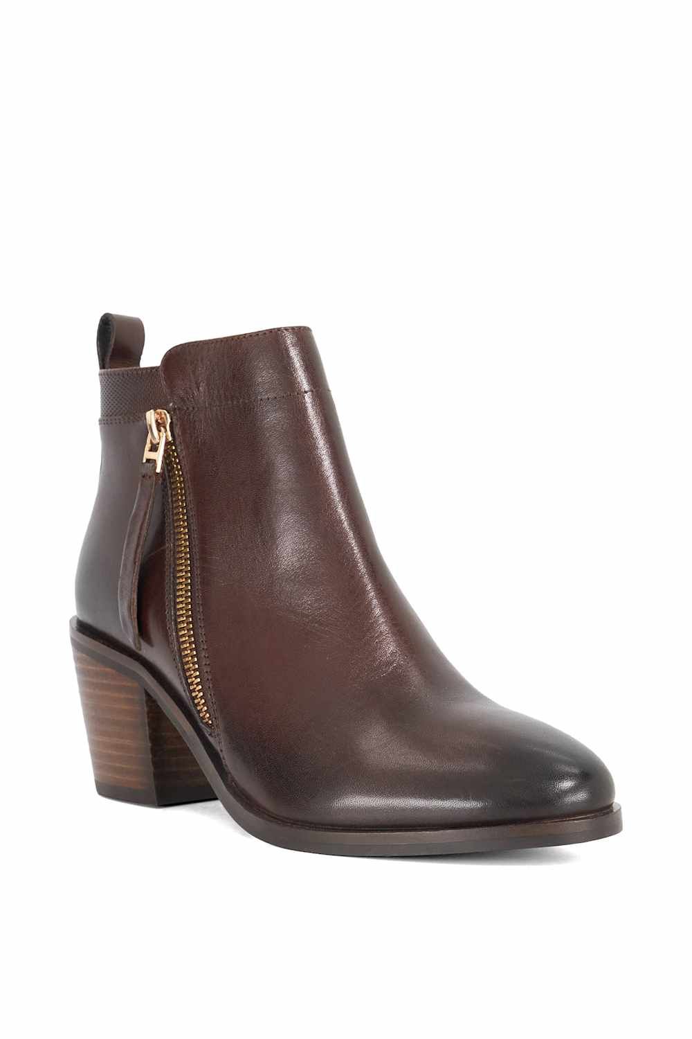 Dune London Wide Fit 'Paicing' Leather Ankle Boots