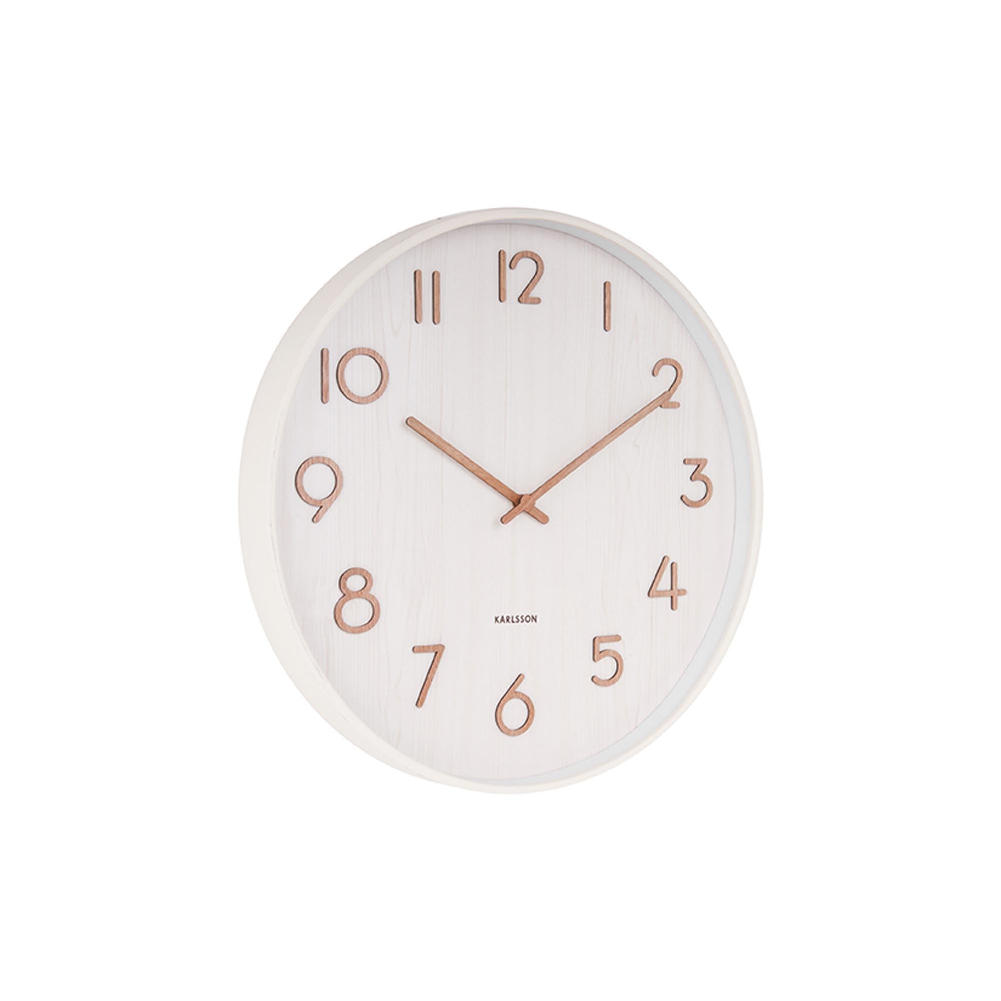 Karlsson wandklok Pure - wit - Ø40cm