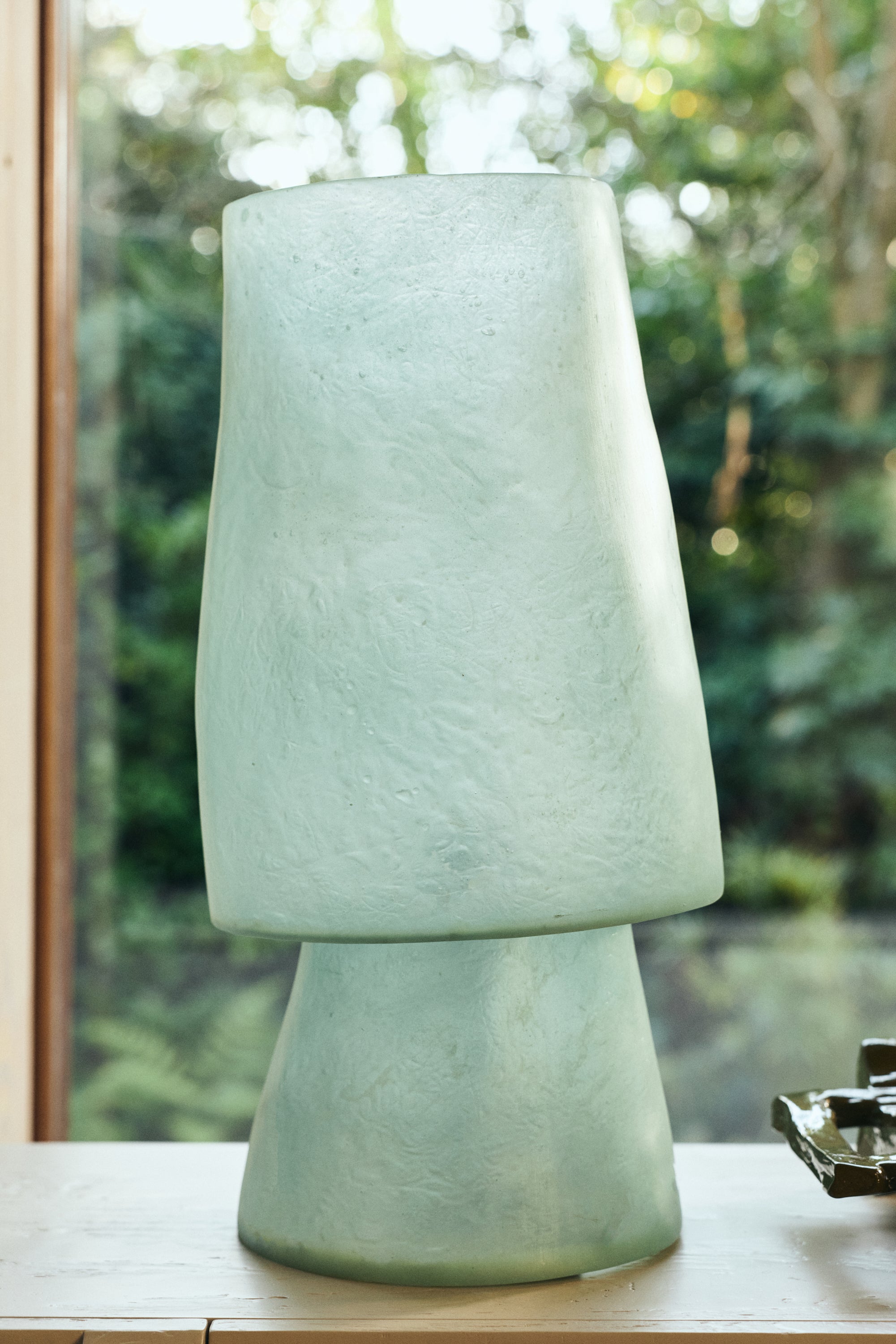 HKliving Glassfiber Tafellamp - Petrol Blue