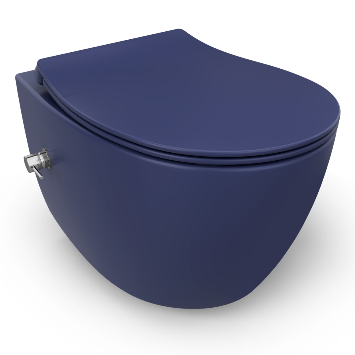 Isvea Wc Toilet Badkamer Hangend Bidet Blauw Inclusief Softclose Toiletbril