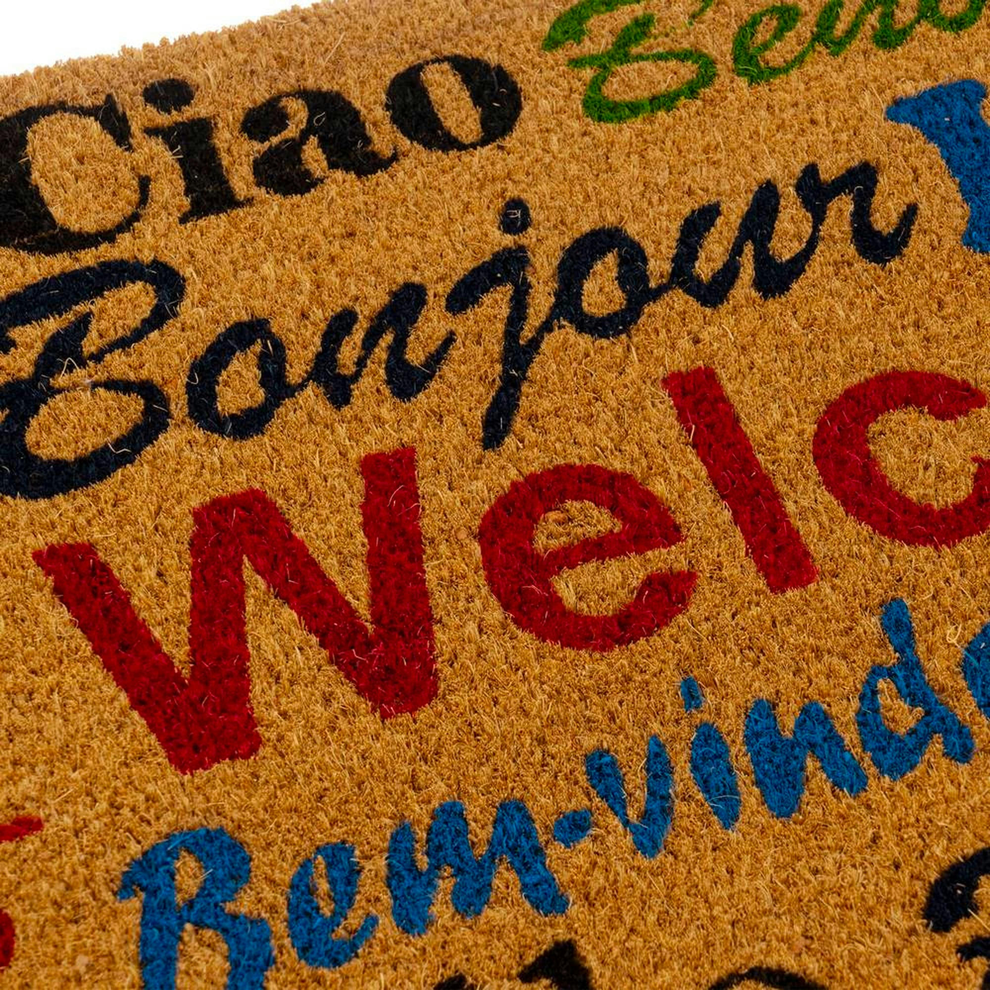 - Paillasson coco Welcome multilingue 60x40x1.5cm