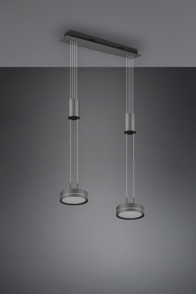 Lampa wisząca FRANKLIN czarno-biała LED 2x9W Ciepła biel 1050lm Trio
