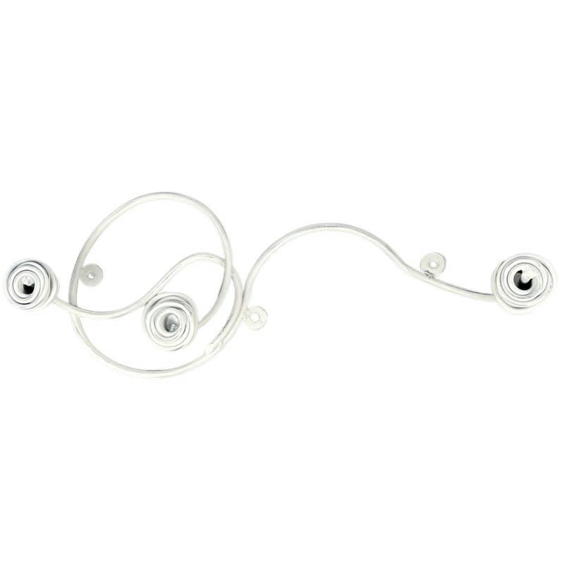 PORTE MANTEAUX - PORTE MANTEAU MURAL 3 TÊTES BLANC