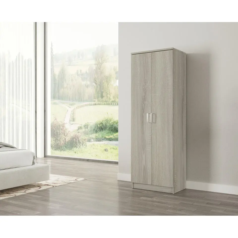 Interiax Kledingkast 'Amelie' - Sonoma Eik - 2 Deurs - 180x60x40 cm