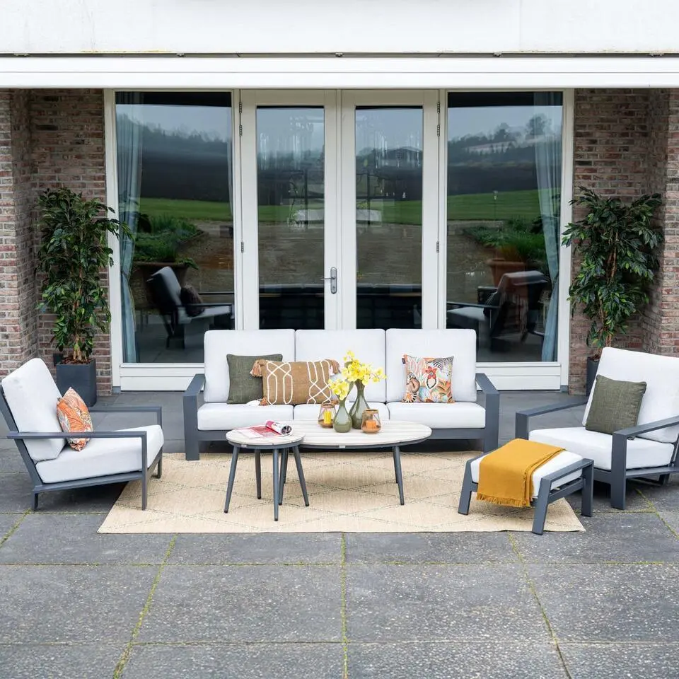 Garden Impressions Coba loungestoel donker grijs - valley sand
