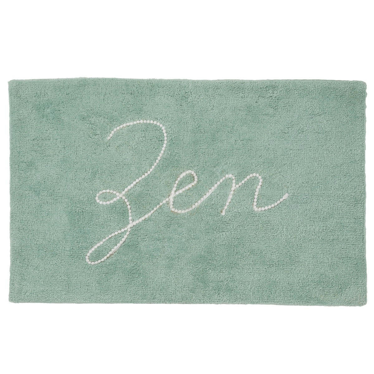 ZEN - Tapis de bain coton fantaisie vert 50x80cm