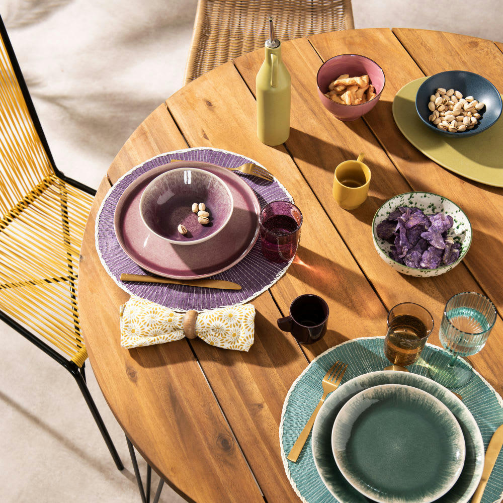 - Set de table rond bleu