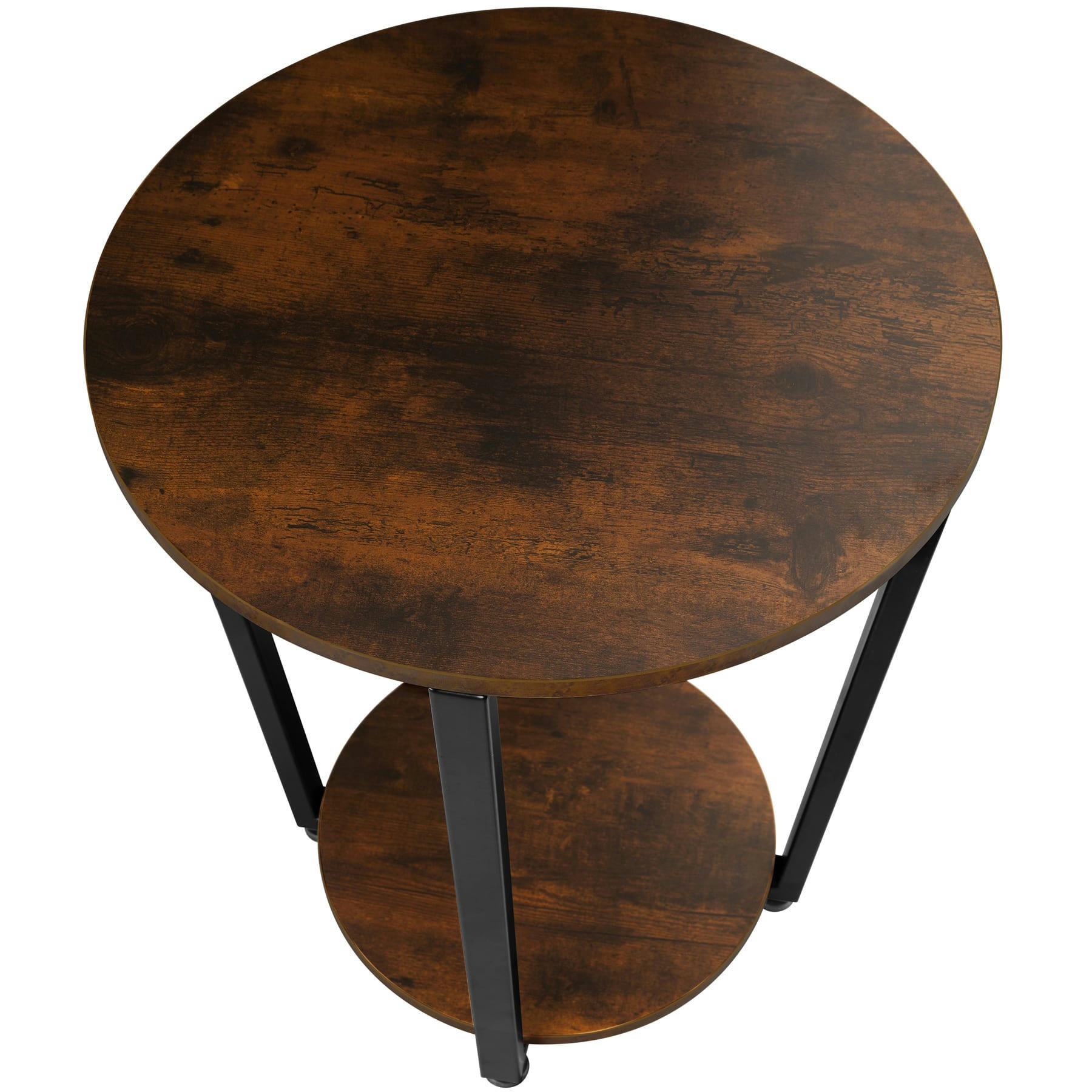 - Table d'appoint Style industriel Bois foncé industriel, rustique