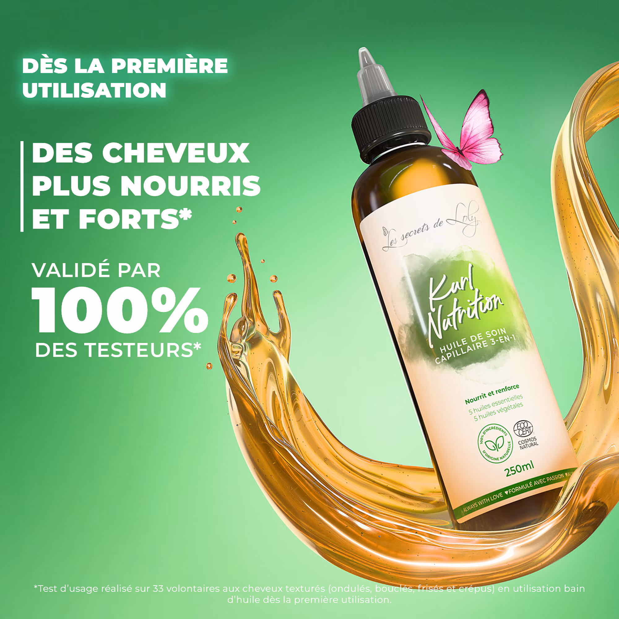 KURL NUTRITIONHuile de soin capillaire 3-en-1