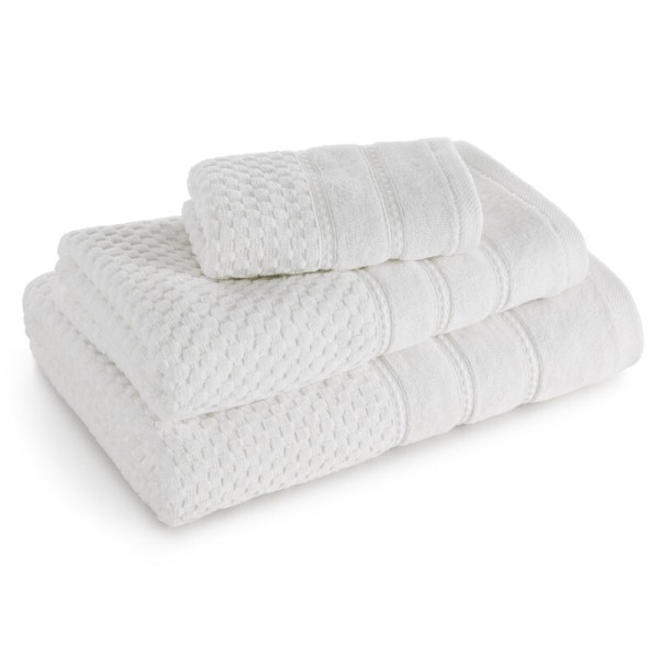Ręcznik Adore 50x90 biały o strukturze krateczki 500 g/m2