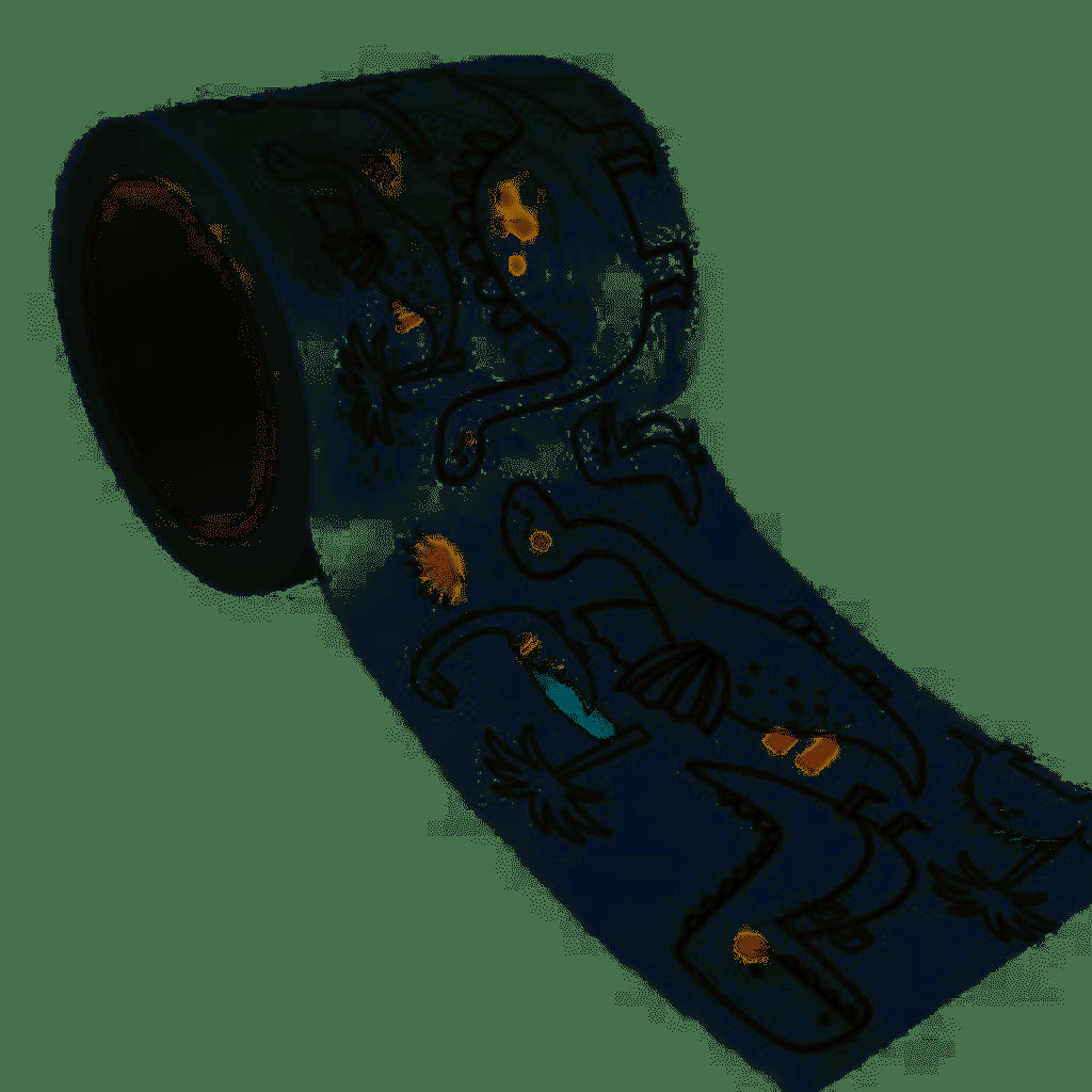 DINOSAURES - Masking tape large à colorier dinosaures 4,6cmx5m