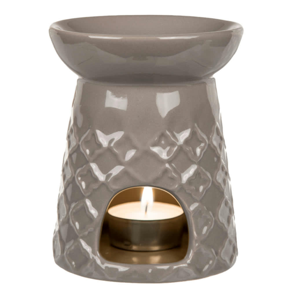 - Brûle-Parfum gris en céramique