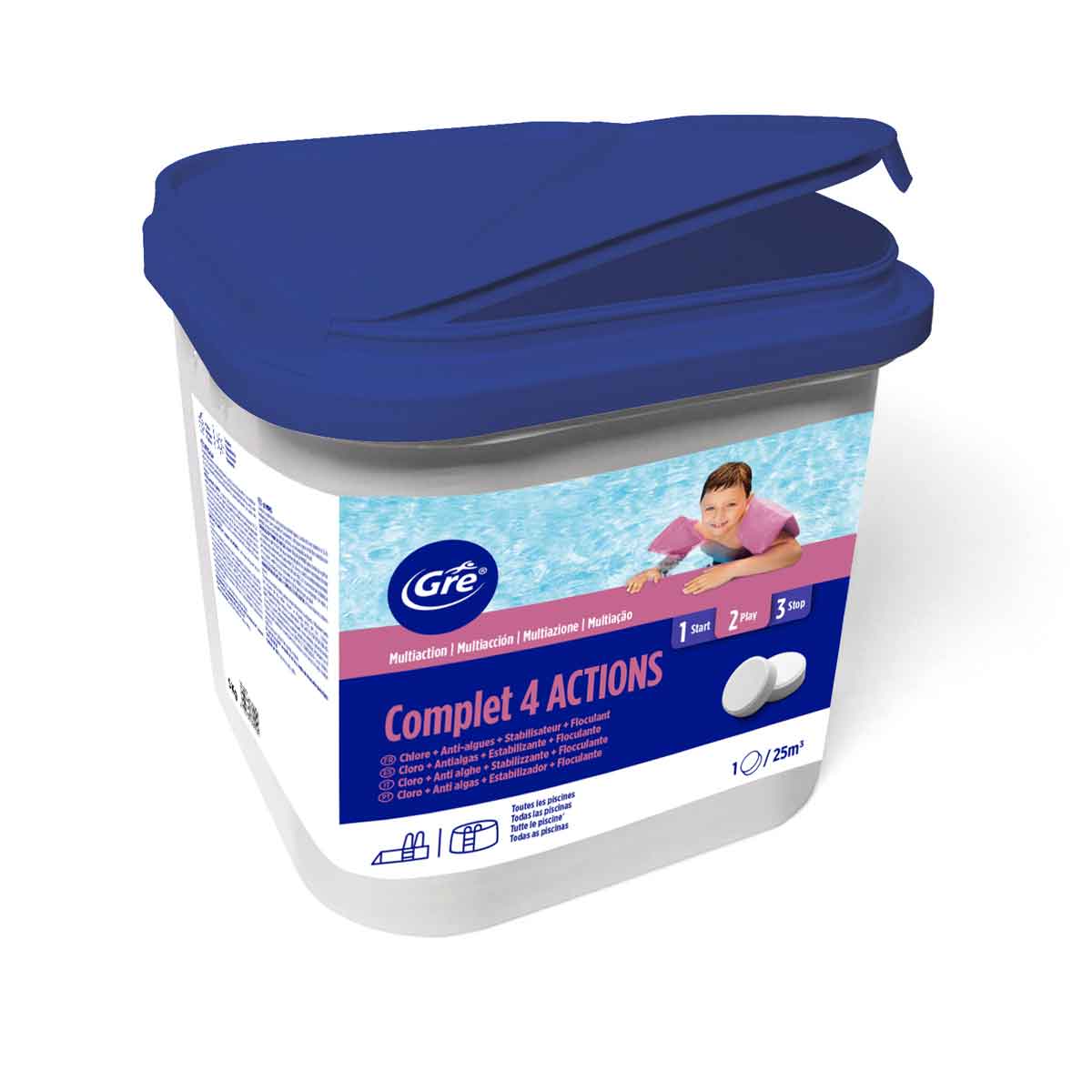 Pastilha multifunções complet 4 ações