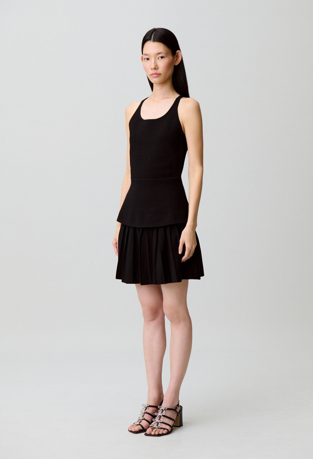 Robe maille bretelles croisées