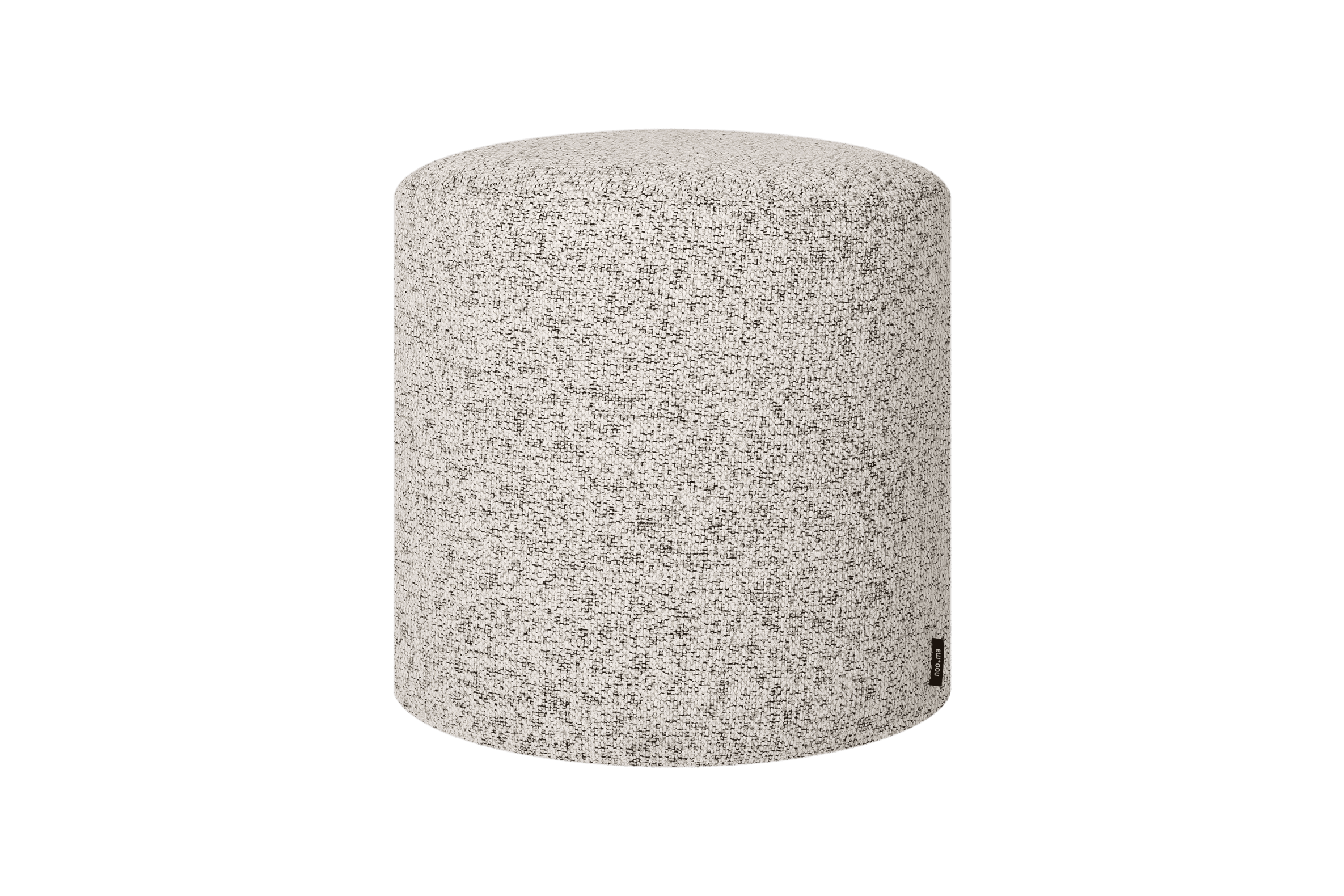 noo.ma Folk Pouf Tall - Clay Grey Mélange, 40x40x42 cm