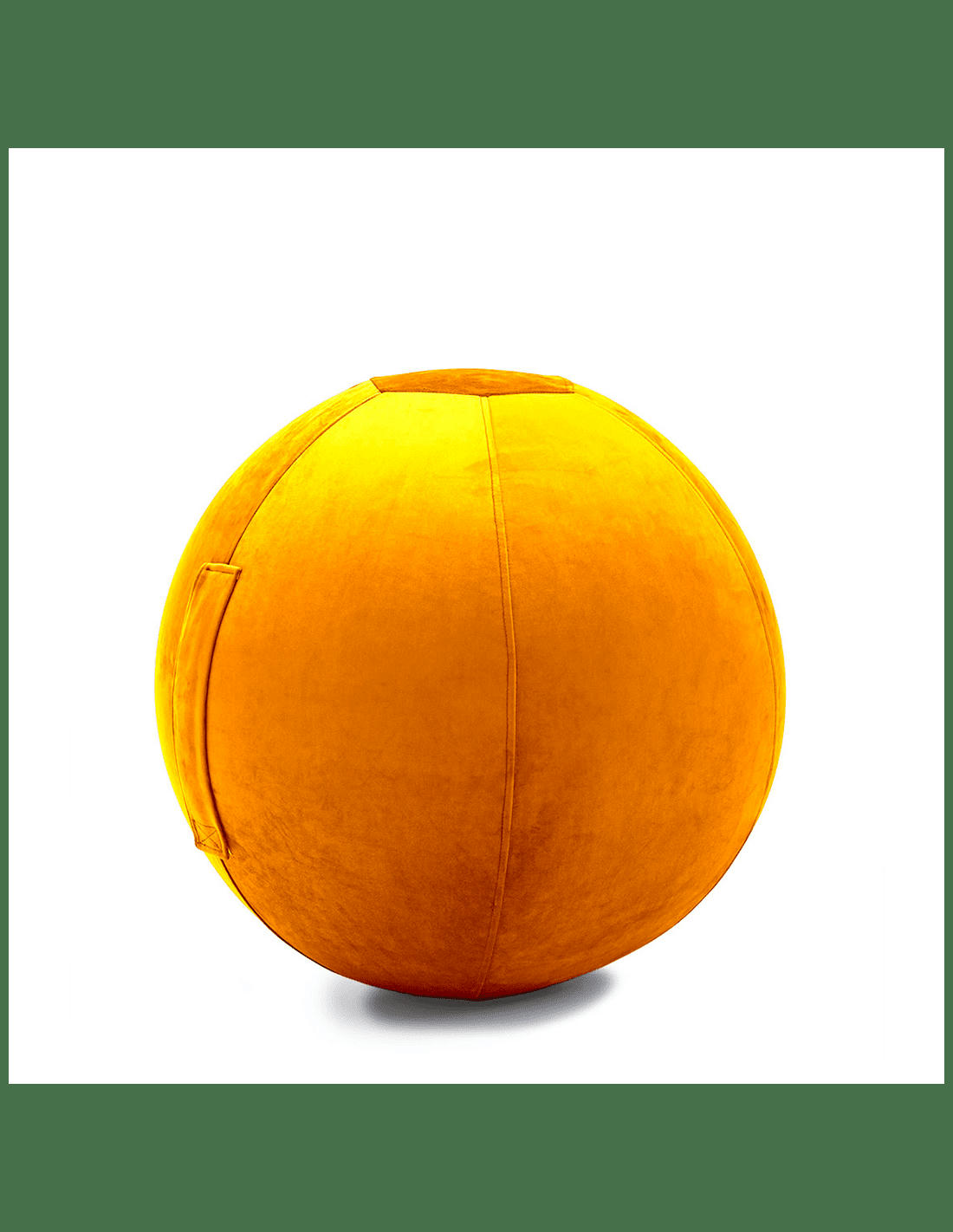 JUMBO CELESTE - Balle d'assise gonflable 65 cm enveloppe velours curry