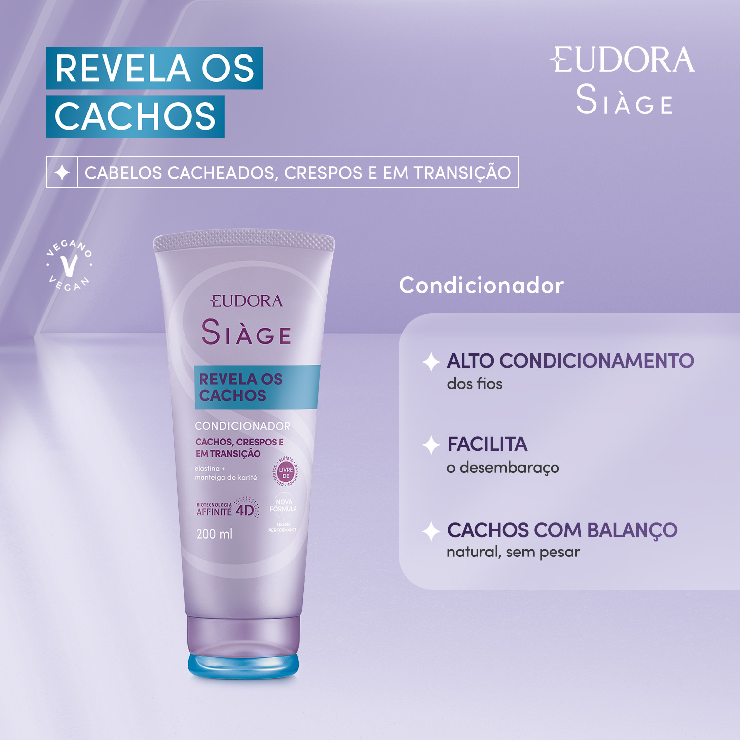 Condicionador Siàge Revela Os Cachos 200ml