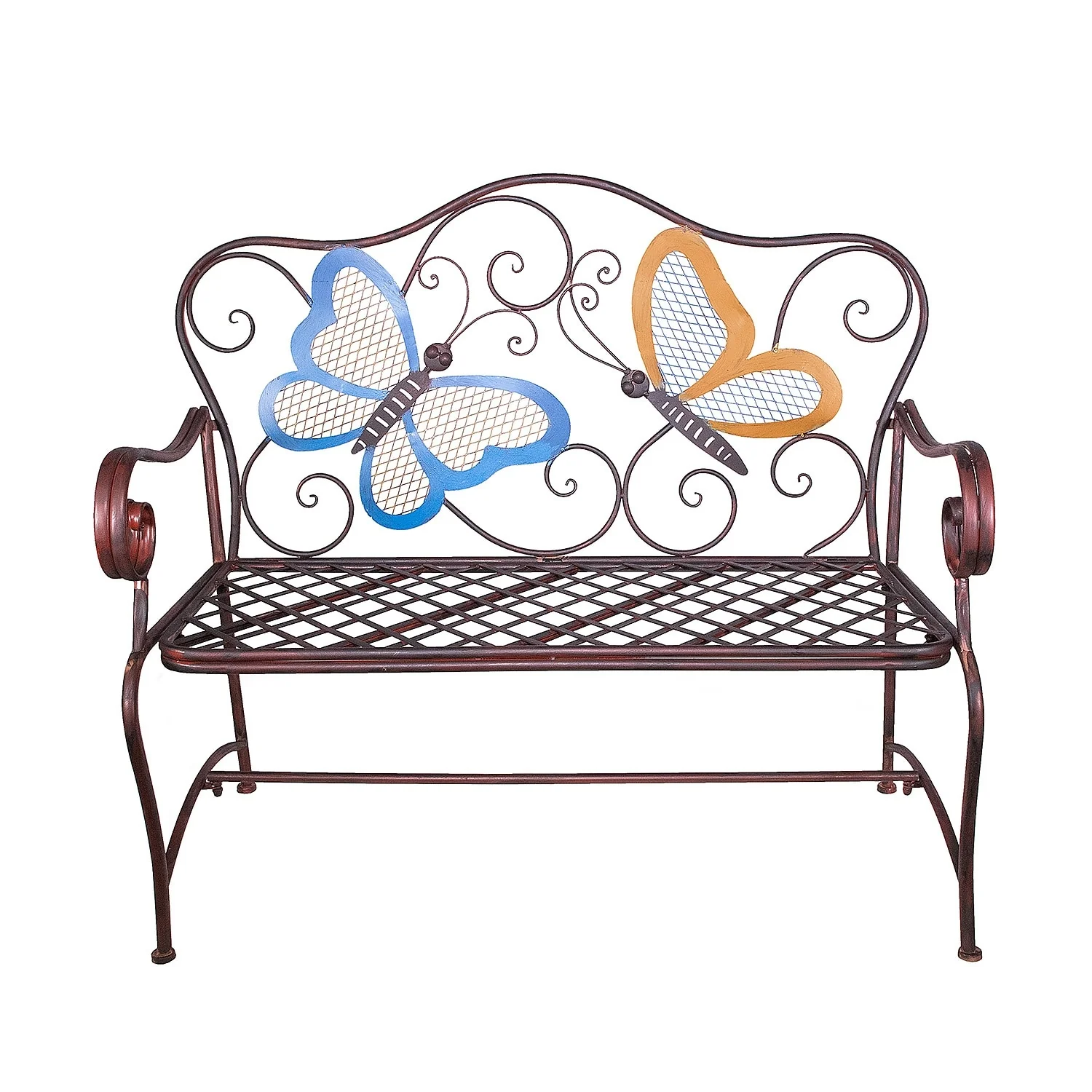 Alpine Corporation 45 x 23 Outdoor 2-Person Butterfly Garden Bench