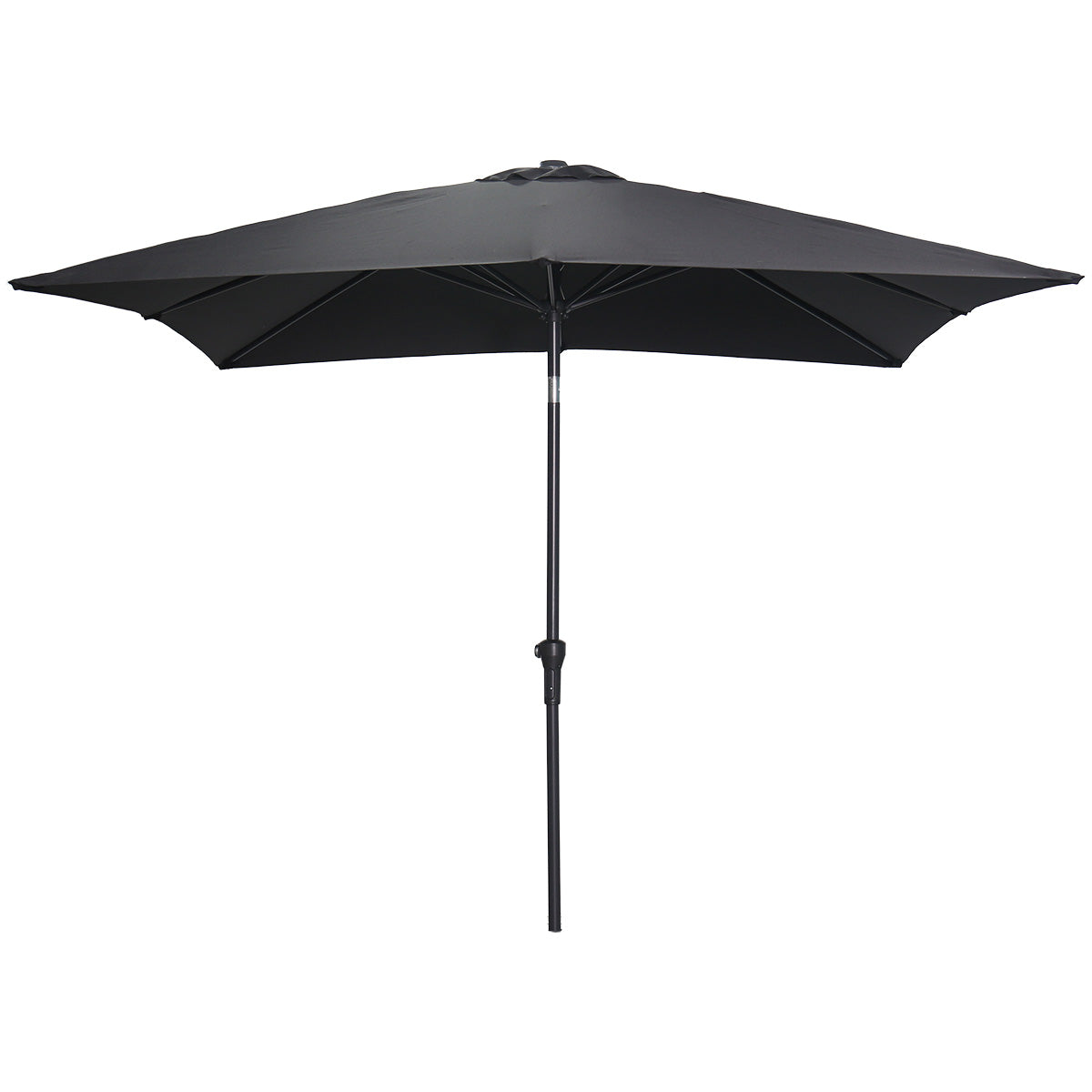 Lotus parasol - 250x250 cm - carbon black - zwart