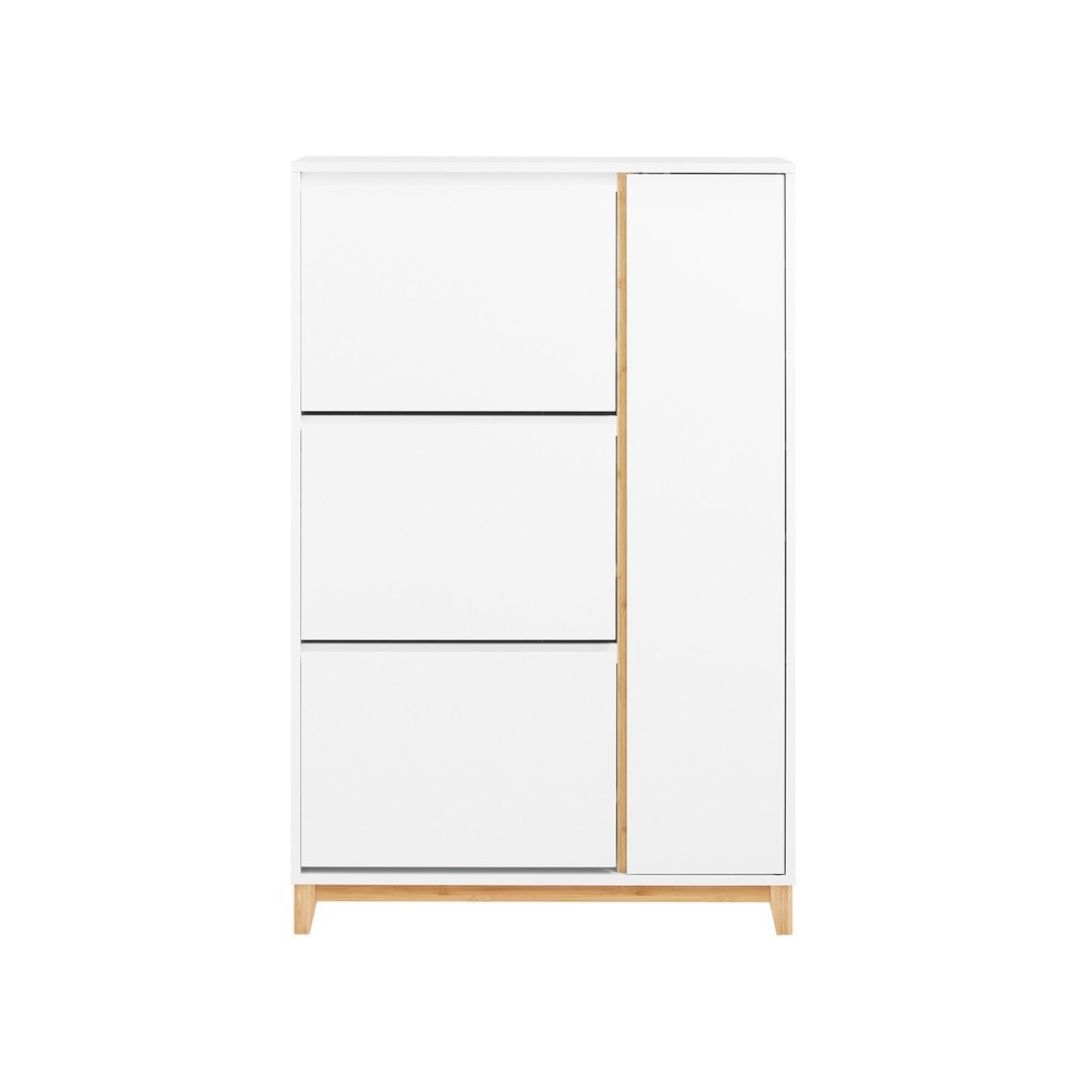 SoBuy Szafka na buty z trzema drzwiczkami 80x34x122.1cm FSR189-NW