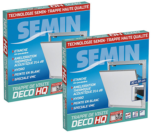 Lot de 2 trappes de visite HQ Hydro Semin, isolante et étanche, 30 cm x 30 cm