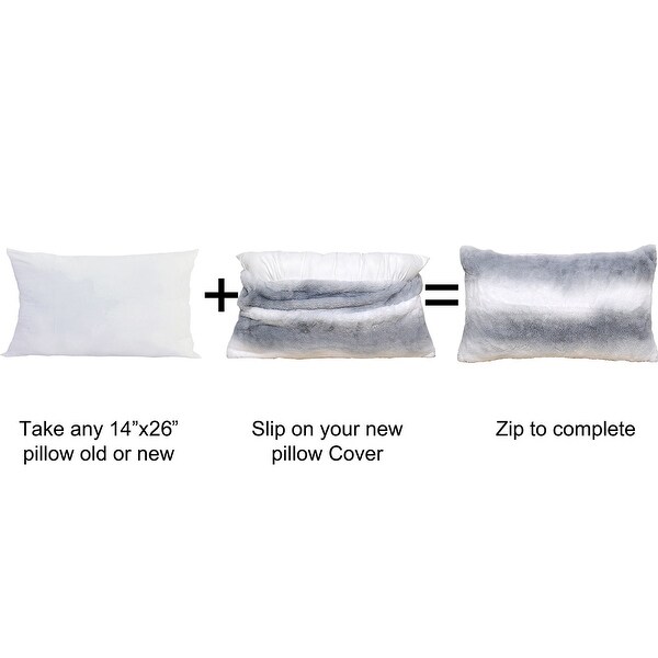 Beckie Stripe Fauxfur Pillow Shell 2 set