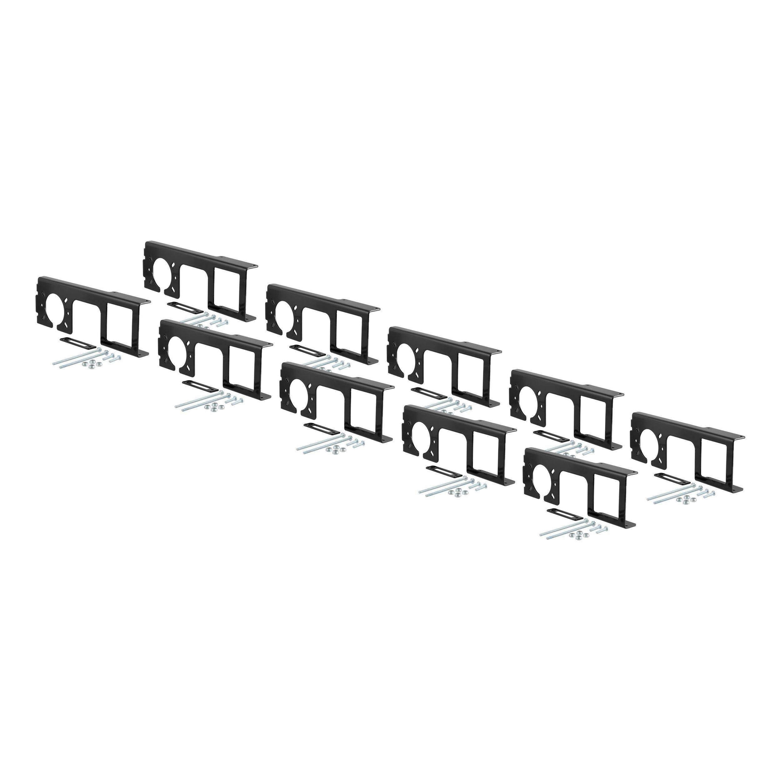 CURT 58000010 Easy-Mount Wiring Brackets for 4, 5-Flat, 6, 7-Round, 10-pk. Fits 2-in Receiver