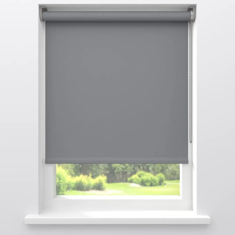 Kwantum Rolgordijnen | Fenstr Rolgordijn Mara  Verduisterend Grijs