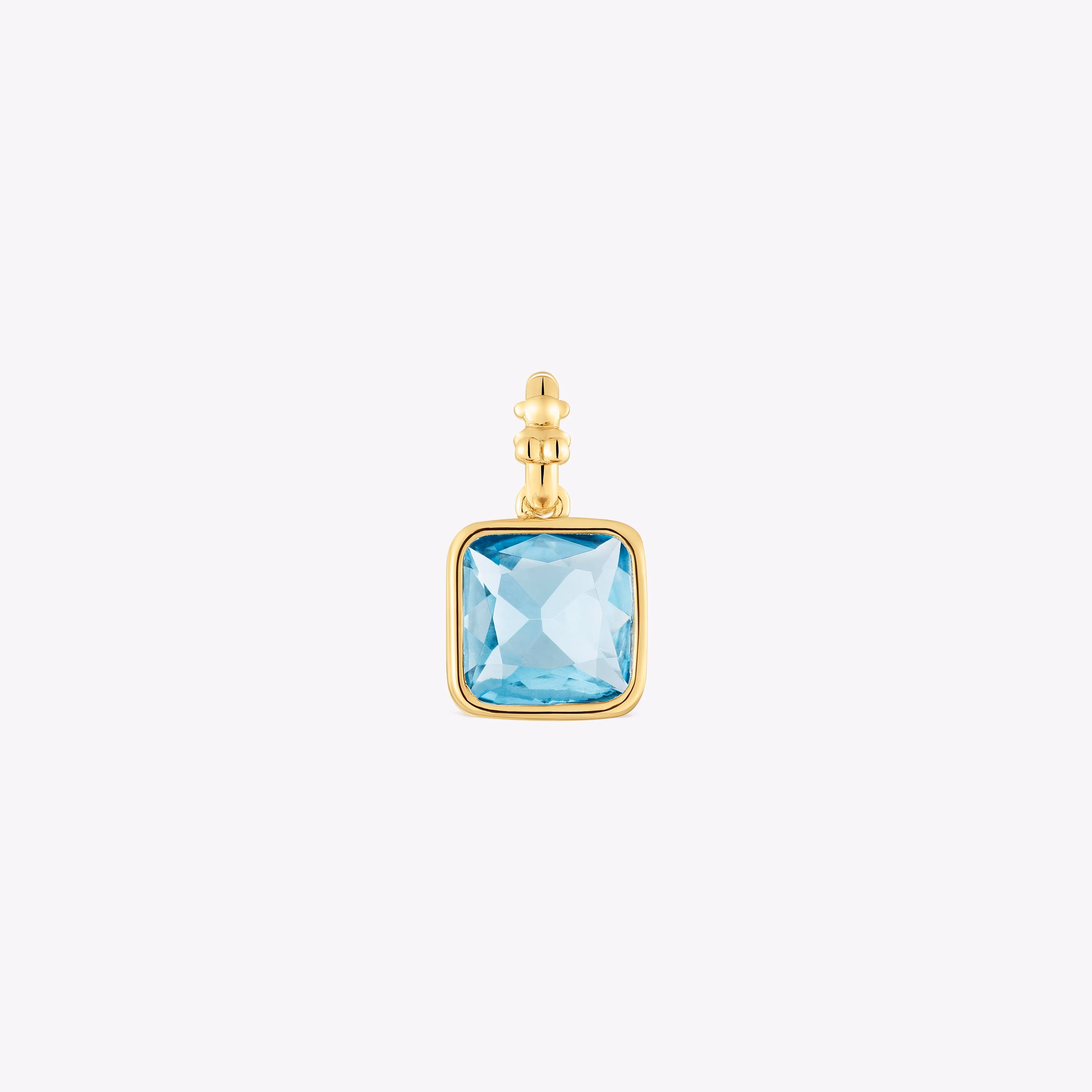 Colgante pequeño con baño de oro 18 kt sobre plata y topacio Medallions