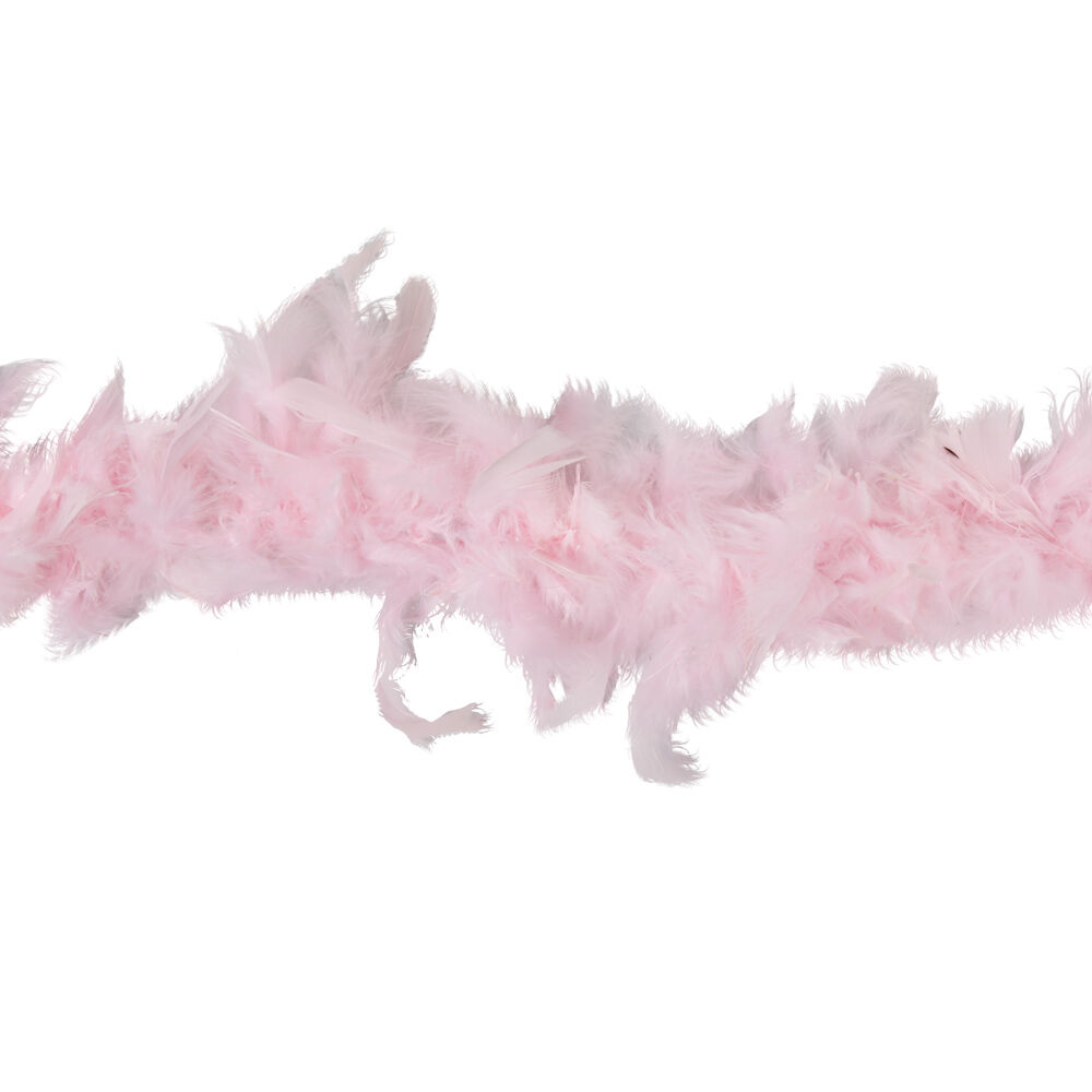 Guirlande Boa plumes roses No&euml;l romance