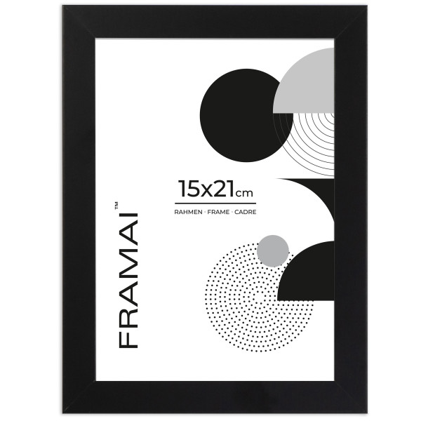 Czarna ramka na zdjęcia 15x21 cm rama prostokątna FRAMAI®