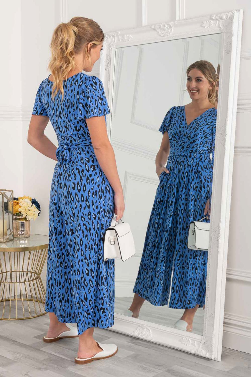 Jolie Moi Sandra Cap Sleeve Culotte Jumpsuit