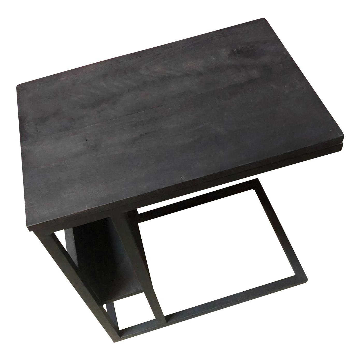 Table salon pour ordinateur en bois noir ALVERA