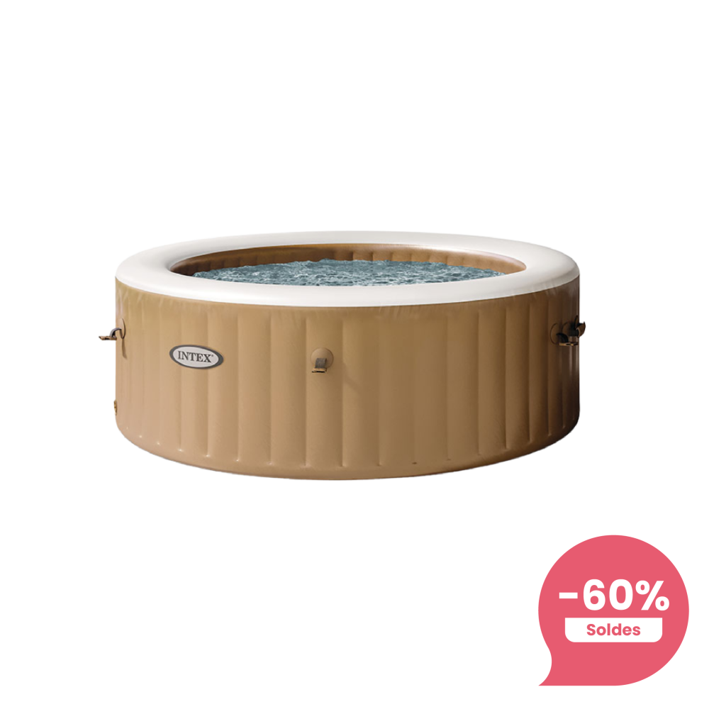 Structure gonflable ronde de spa beige
