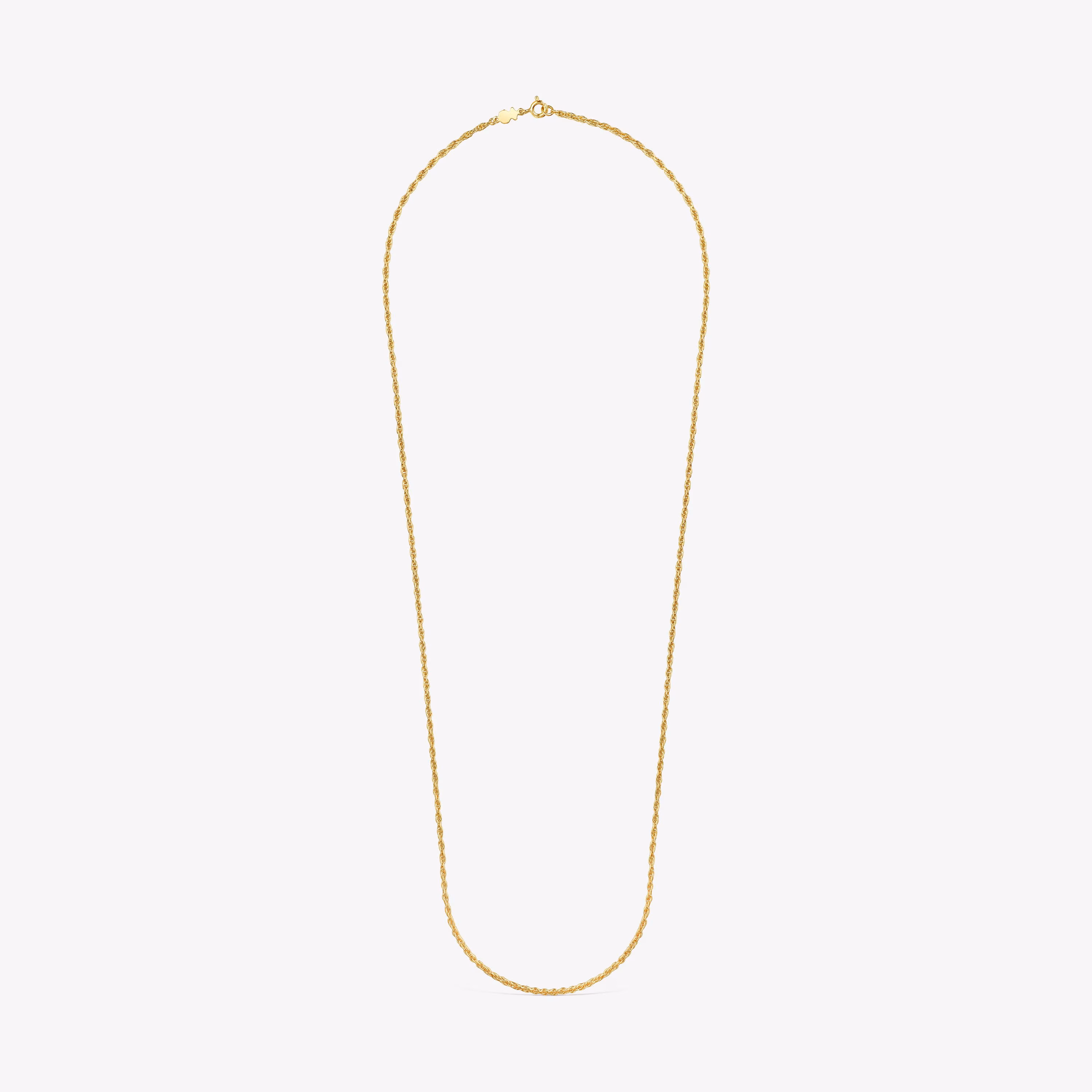 Gargantilla larga con baño de oro 18 kt sobre plata y bolas, 70 cm Chain