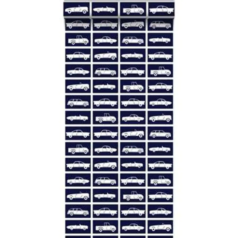 ESTAhome behang - auto's - marine blauw - 53 cm x 10,05 m