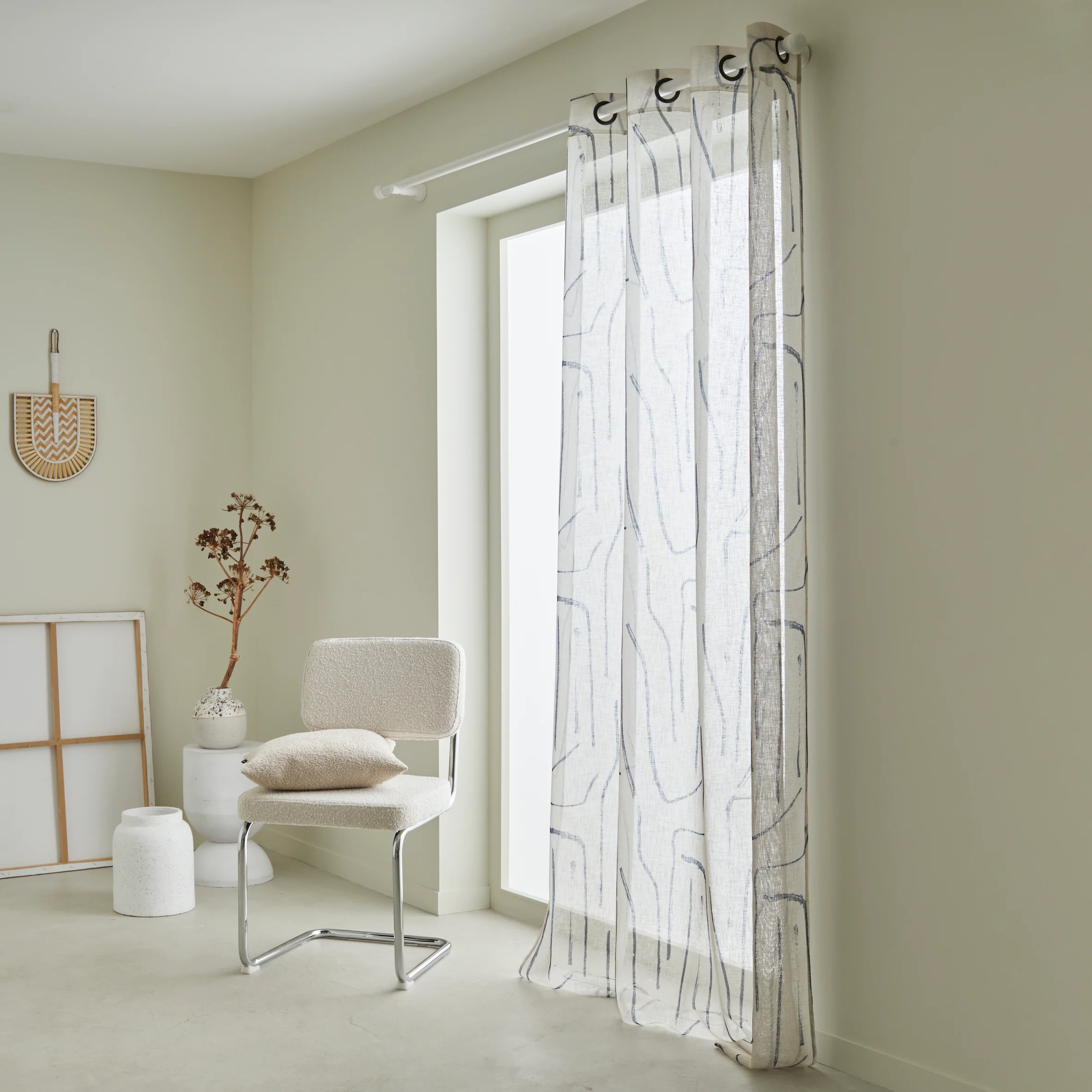 4MURS Voilage BARLETTA coloris lin 140 x 240 cm