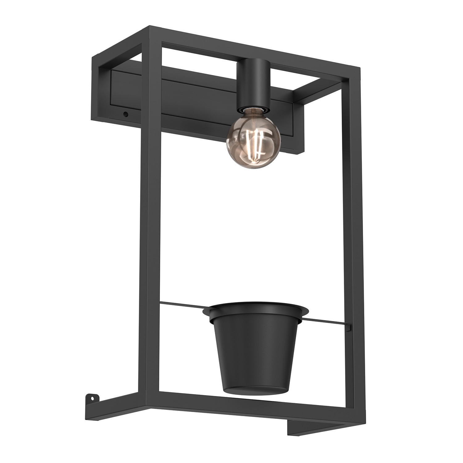 Kinkiet czarny mat Flores 1xE27x15W wym:50x34x16cm IP20 Luminex